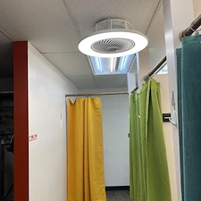 Added a Fan Light in a Retail Dressing Room in New Braunfels, TX 2
